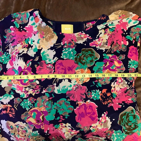 Maeve Komal Floral Silk Top Anthropologie - Picture 6 of 6